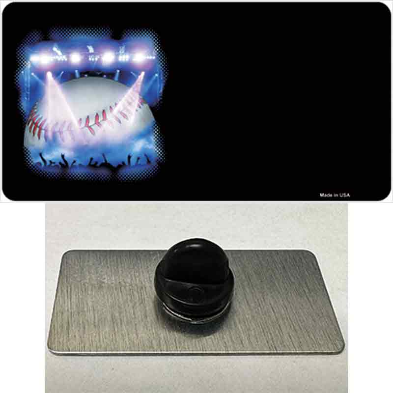 PIN-LP-3784 1.5 x 0.75 in. Baseball Game Offset Novelty Rectangle Metal Hat Pin