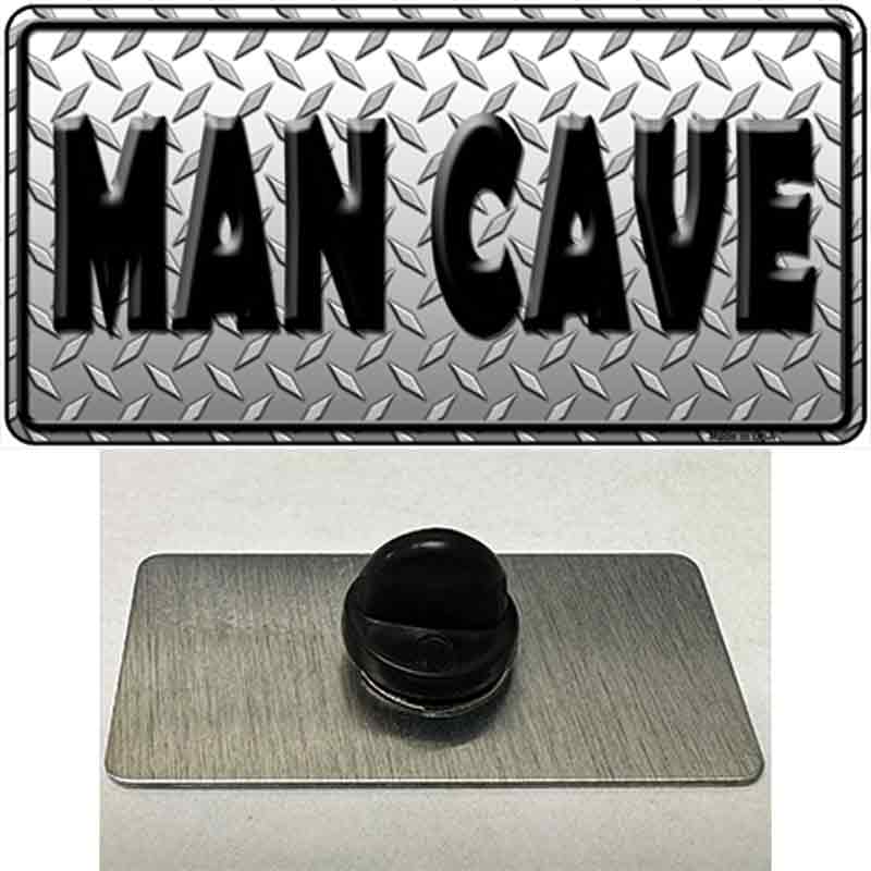 PIN-LP-4047 1.5 x 0.75 in. Man Cave Diamond Effect Novelty Rectangle Metal Hat Pin