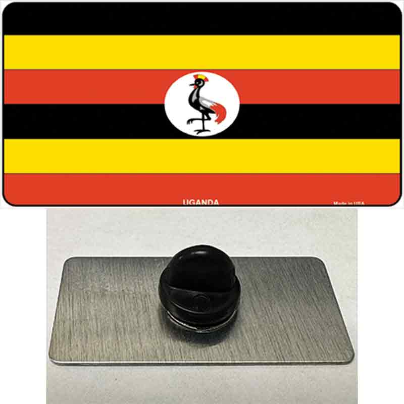 PIN-LP-4167 1.5 x 0.75 in. Uganda Flag Novelty Rectangle Metal Hat Pin