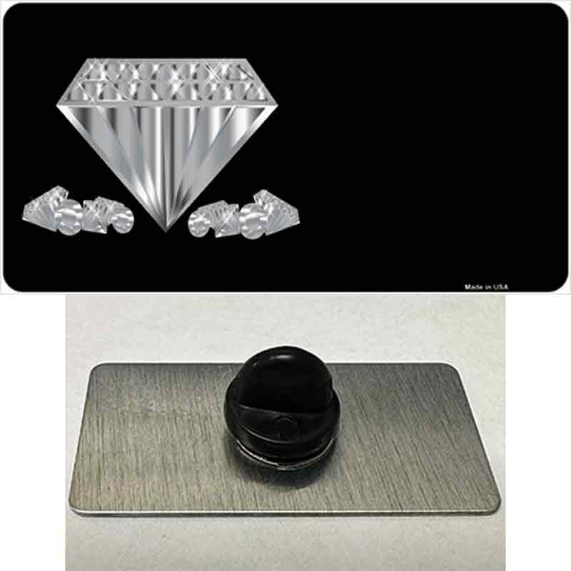 PIN-LP-4211 1.5 x 0.75 in. Diamonds Offset Novelty Rectangle Metal Hat Pin