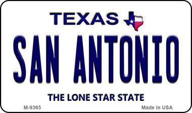San Antonio Texas Background Novelty Metal Magnet