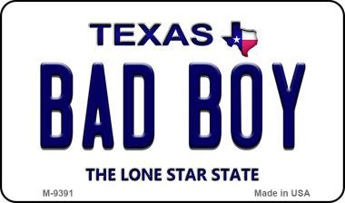 M-9391 Bad Boy Texas Background Novelty Metal Magnet