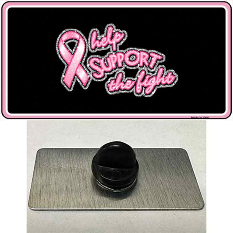 PIN-LP-5112 1.5 x 0.75 in. Help Support The Fight Novelty Rectangle Metal Hat Pin