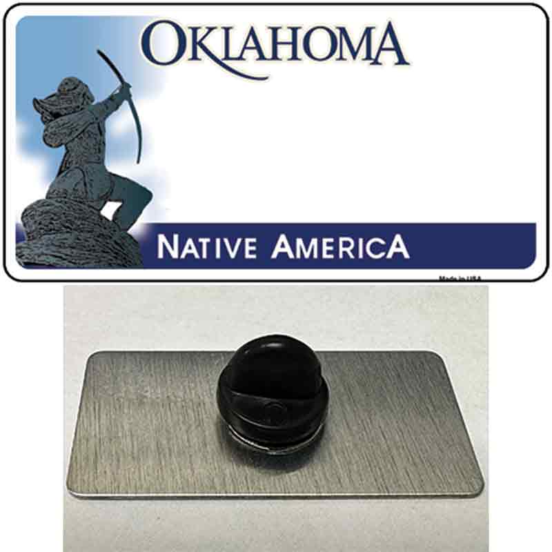 PIN-LP-5131 1.5 x 0.75 in. Oklahoma Native America State Blank Novelty Rectangle Metal Hat Pin