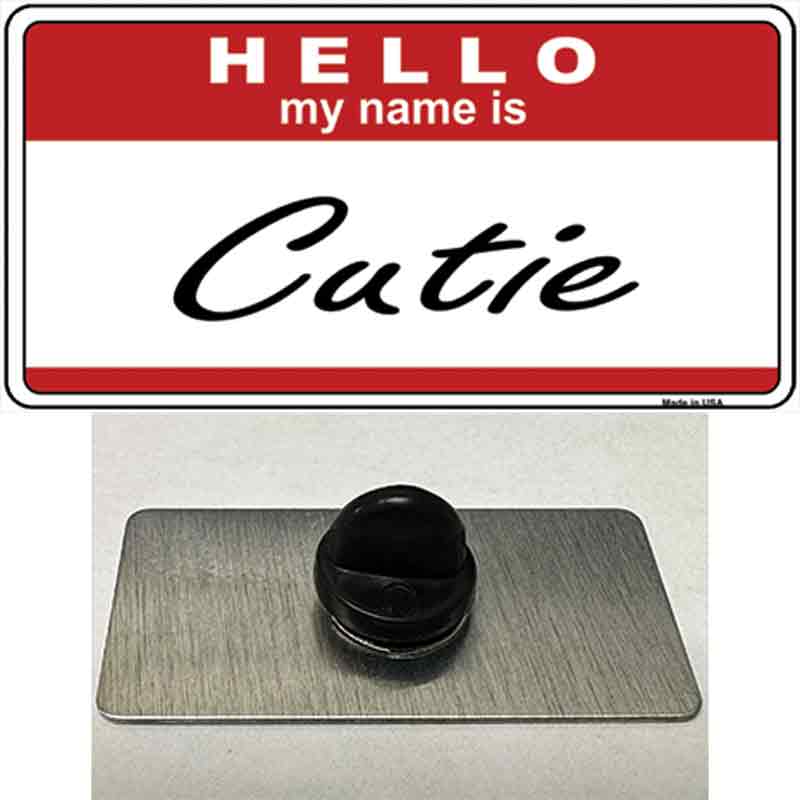 PIN-LP-5193 1.5 x 0.75 in. Cutie Novelty Rectangle Metal Hat Pin