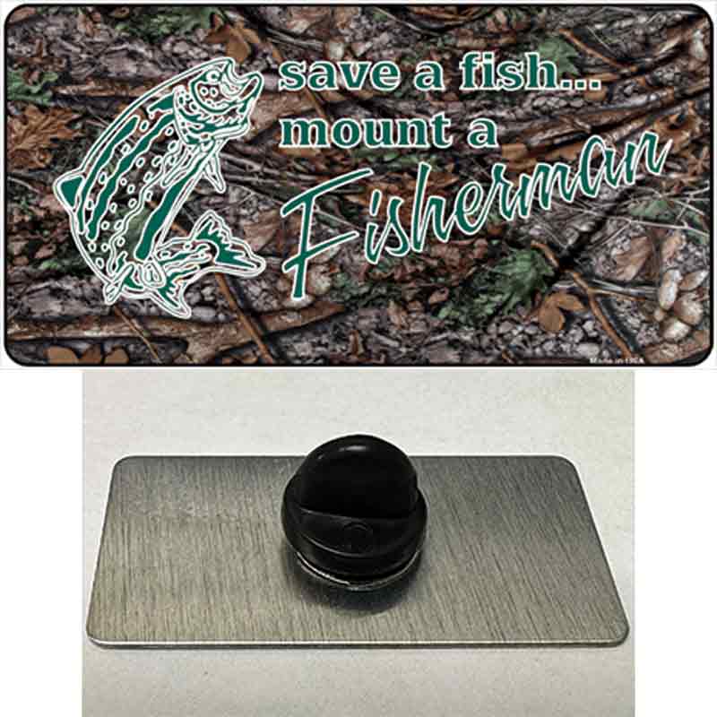 PIN-LP-5274 1.5 x 0.75 in. Save A Fish Novelty Rectangle Metal Hat Pin