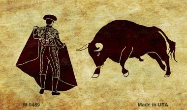 SMART BLONDE Bullfight Novelty Metal Magnet M-9489