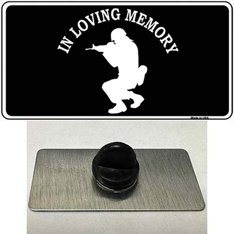 PIN-LP-5408 1.5 x 0.75 in. In Loving Memory Squatting Novelty Rectangle Metal Hat Pin
