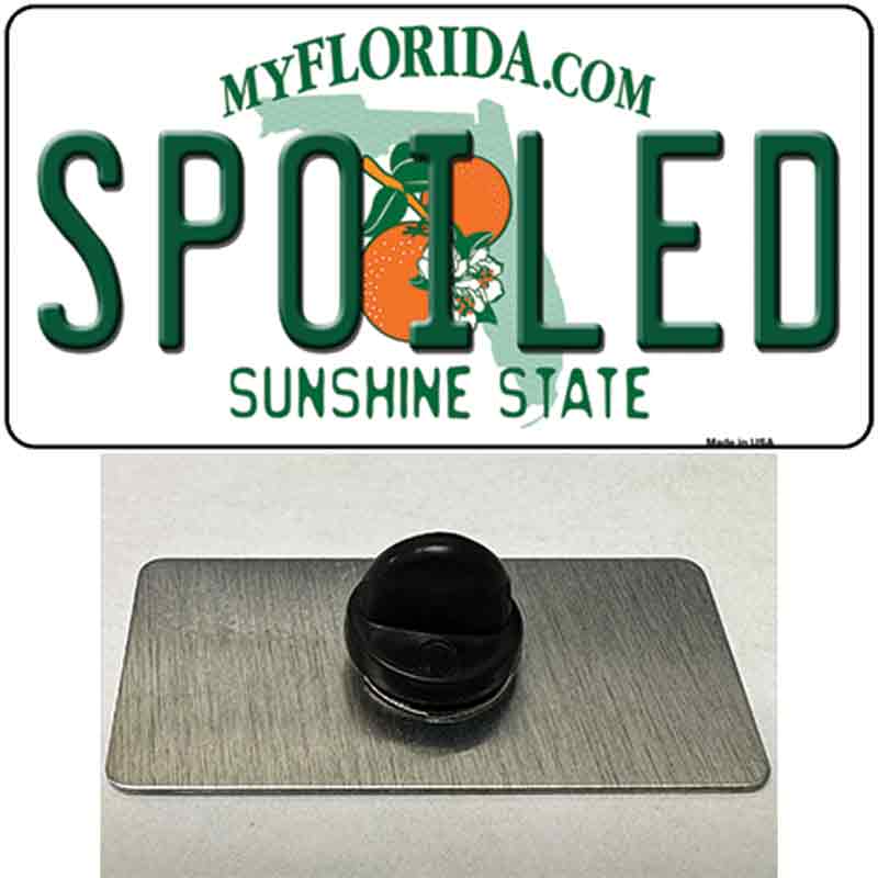 PIN-LP-6042 1.5 x 0.75 in. Spoiled Florida Novelty Rectangle Metal Hat Pin