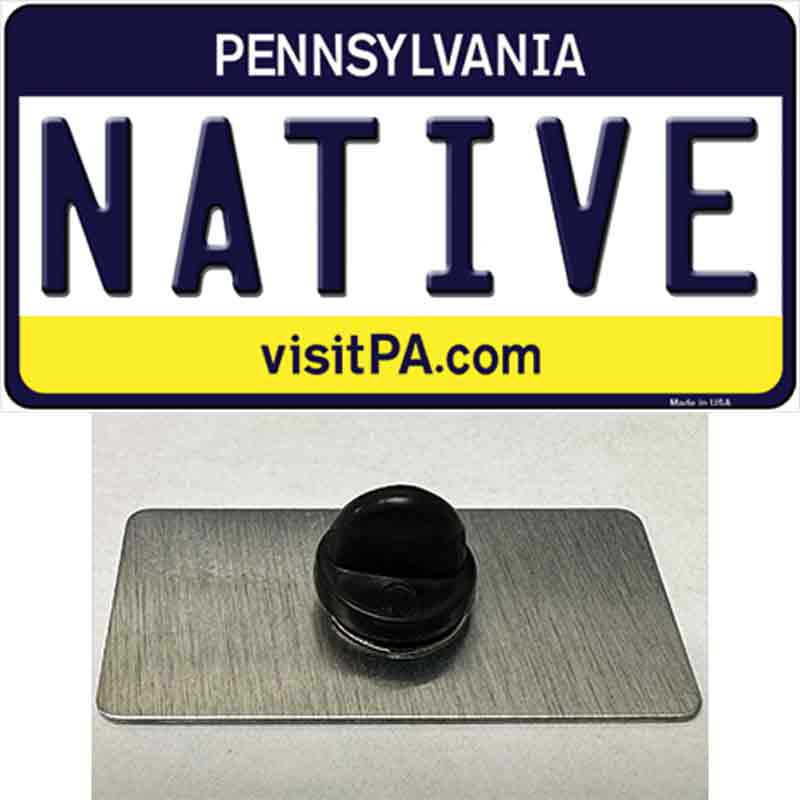 PIN-LP-6064 1.5 x 0.75 in. Native Pennsylvania State Novelty Rectangle Metal Hat Pin