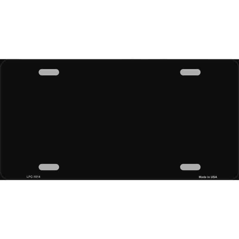 MPC-1014 7 x 4 in. Motorcycle Black Metallic Solid Metal Novelty License Plate