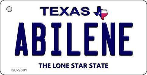 KC-9381 Abilene Texas Background Novelty Key Chain