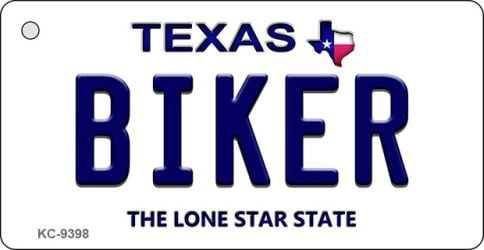KC-9398 Biker Texas Background Novelty Key Chain