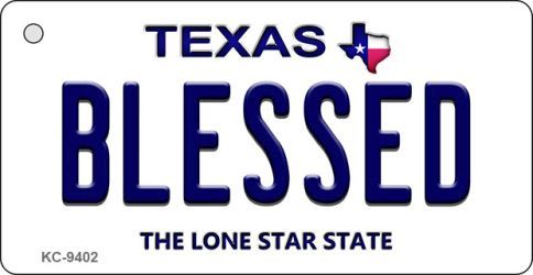 KC-9402 Blessed Texas Background Novelty Key Chain