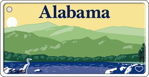 KC-9502 Alabama Background Novelty Key Chain