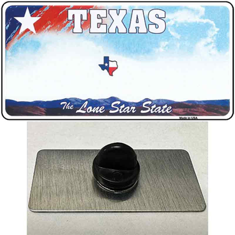 PIN-LP-10787 1.5 x 0.75 in. Texas State Novelty Rectangle Metal Hat Pin