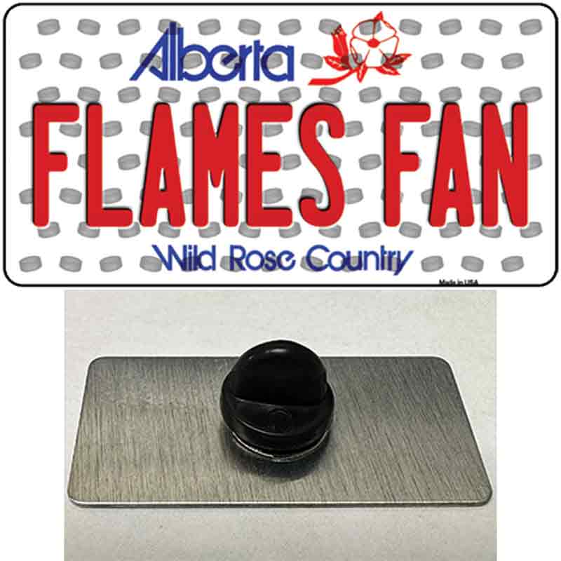 PIN-LP-10818 1.5 x 0.75 in. Flames Fan Alberta Novelty Rectangle Metal Hat Pin