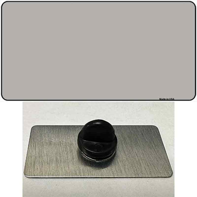 PIN-LP-2370 1.5 x 0.75 in. Grey Solid Novelty Rectangle Metal Hat Pin