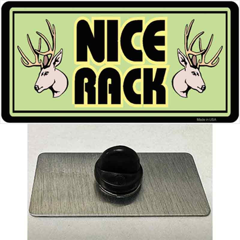 PIN-LP-2390 1.5 x 0.75 in. Nice Rack Novelty Rectangle Metal Hat Pin