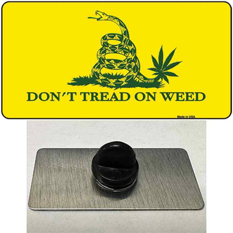 PIN-LP-13684 1.5 x 0.75 in. Dont Tread On Weed Novelty Rectangle Metal Hat Pin Tag -  Smart Blonde