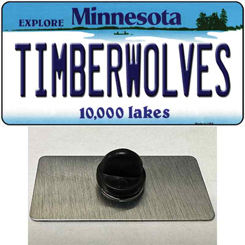 PIN-LP-2579 1.5 x 0.75 in. Timberwolves Minnesota State Novelty Rectangle Metal Hat Pin