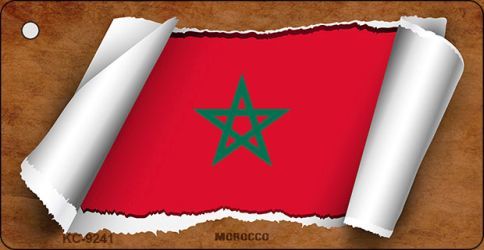KC-9241 Morocco Flag Scroll Novelty Key Chain