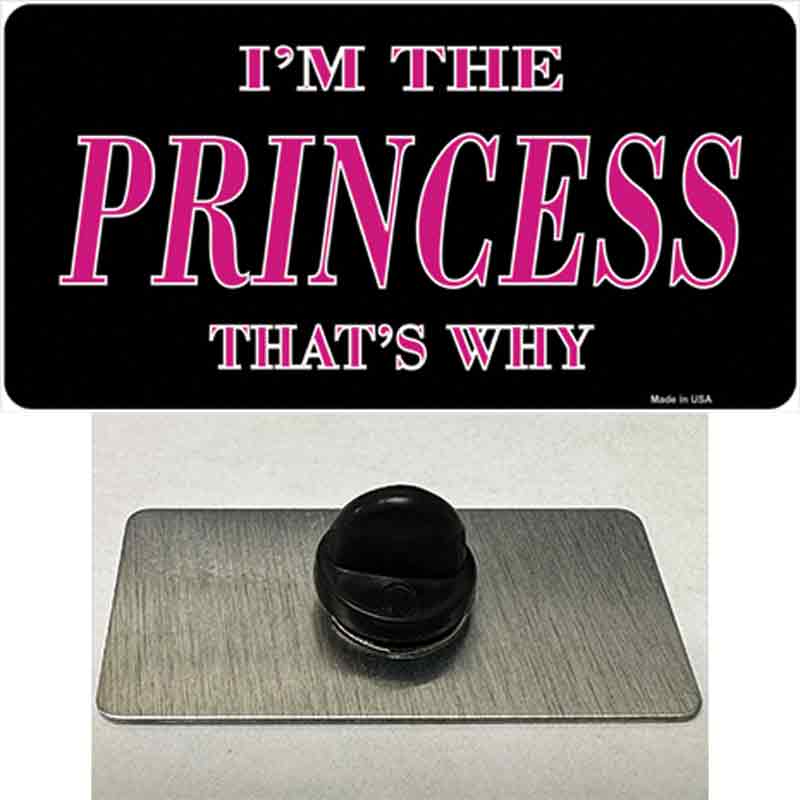 PIN-LP-032 1.5 x 0.75 in. Princess Thats Why Novelty Rectangle Metal Hat Pin