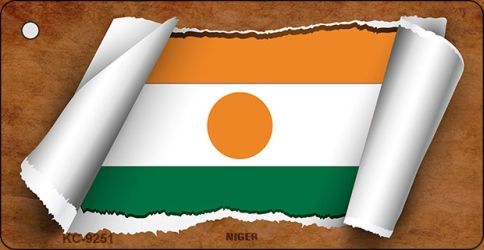 KC-9251 Niger Flag Scroll Novelty Key Chain