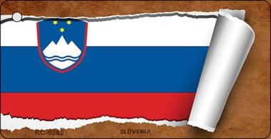 KC-9282 Slovenia Flag Scroll Novelty Key Chain