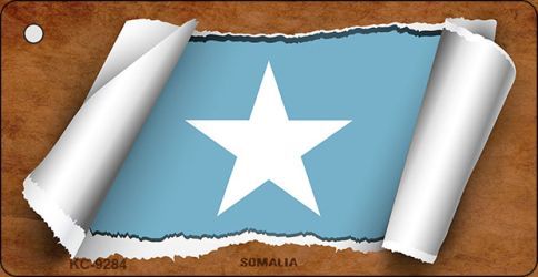 KC-9284 Somalia Flag Scroll Novelty Key Chain