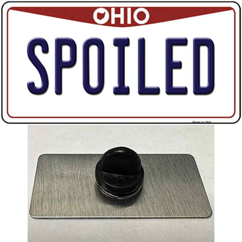 PIN-LP-10083 1.5 x 0.75 in. Spoiled Ohio Novelty Rectangle Metal Hat Pin