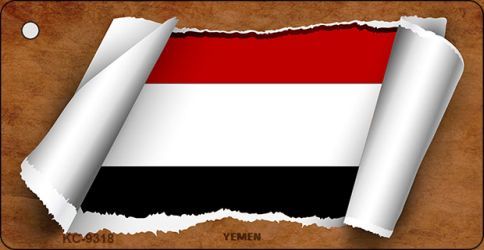 KC-9318 Yemen Flag Scroll Novelty Key Chain