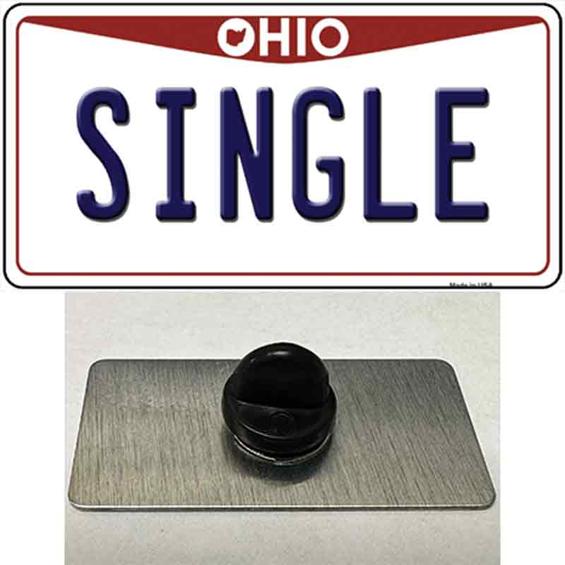 PIN-LP-10101 1.5 x 0.75 in. Single Ohio Novelty Rectangle Metal Hat Pin