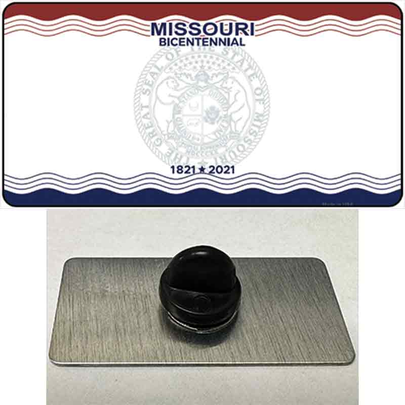PIN-LP-13654 1.5 x 0.75 in. Missouri Bicentennial State Blank Novelty Rectangle Metal Hat Pin
