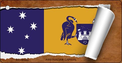KC-9326 Australian Capital Flag Scroll Novelty Key Chain