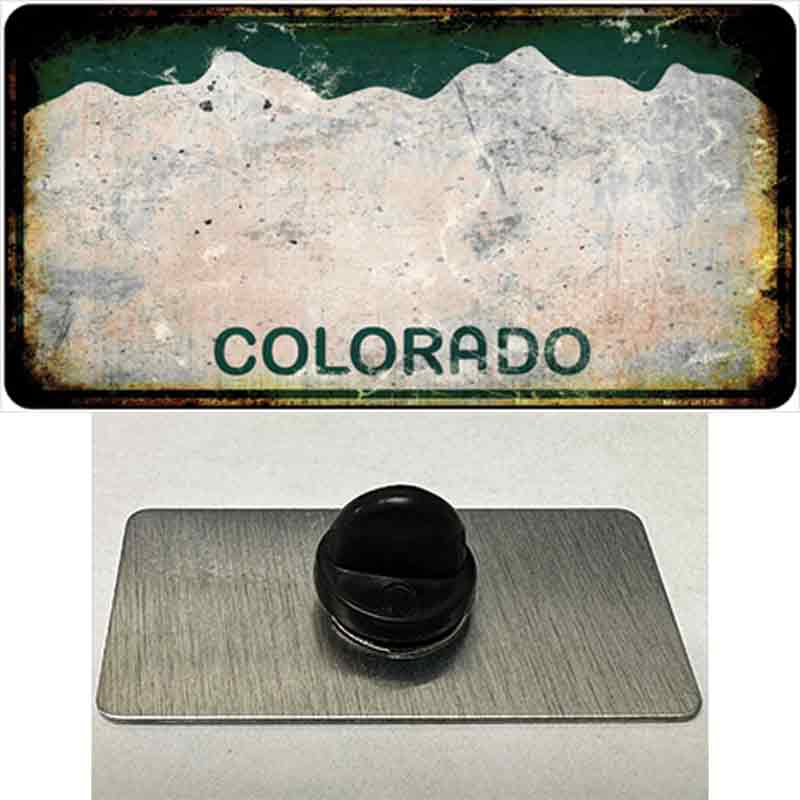PIN-LP-8122 1.5 x 0.75 in. Colorado Rusty Blank Novelty Rectangle Metal Hat Pin