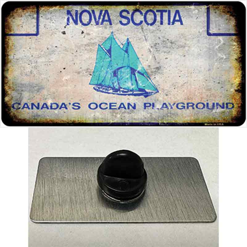 PIN-LP-8181 1.5 x 0.75 in. Nova Scotia Rusty Blank Novelty Rectangle Metal Hat Pin