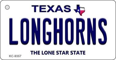 KC-9357 Longhorns Texas Background Novelty Key Chain