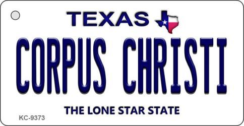 KC-9373 Corpus Christi Texas Background Novelty Key Chain
