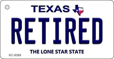 KC-9389 Retired Texas Background Novelty Key Chain