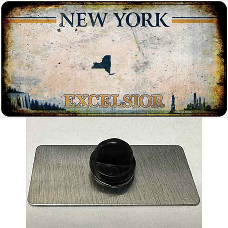 PIN-LP-13819 1.5 x 0.75 in.   York Excelsior Rusty Novelty Rectangle Metal Hat Pin