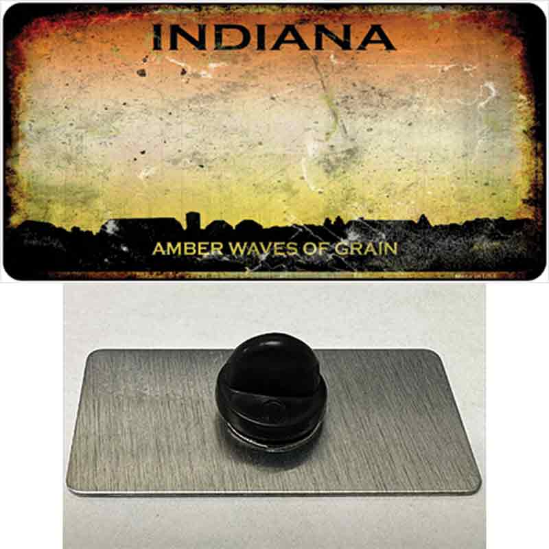PIN-LP-8517 1.5 x 0.75 in. Indiana Rusty State Novelty Rectangle Metal Hat Pin