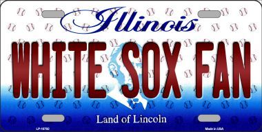 LP-10792 White Sox Fan Illinois Background Novelty Metal License Plate -  Smart Blonde