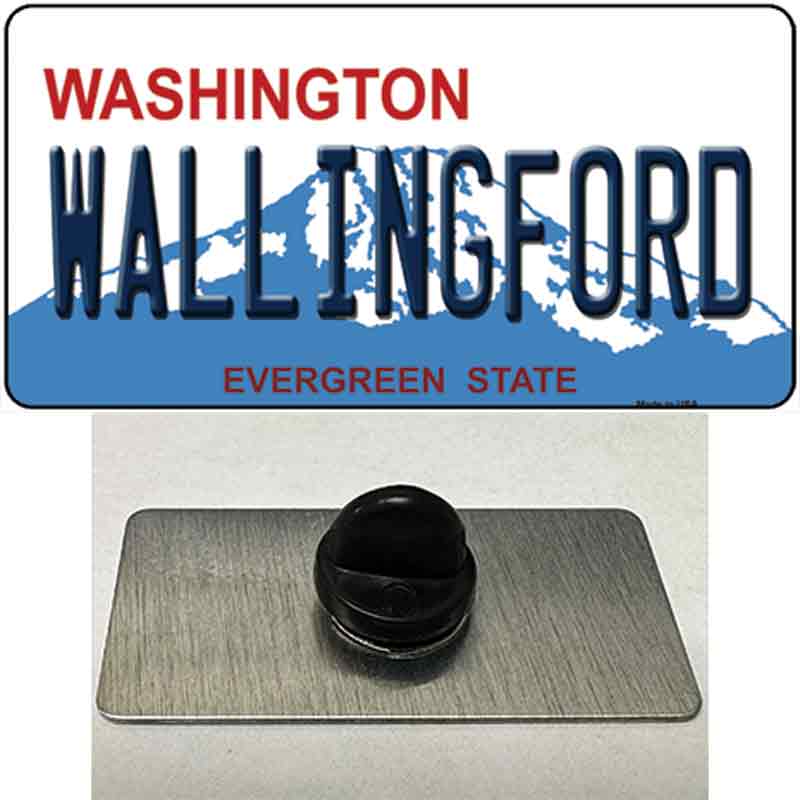 PIN-LP-8666 1.5 x 0.75 in. Washington Wallingford Novelty Rectangle Metal Hat Pin