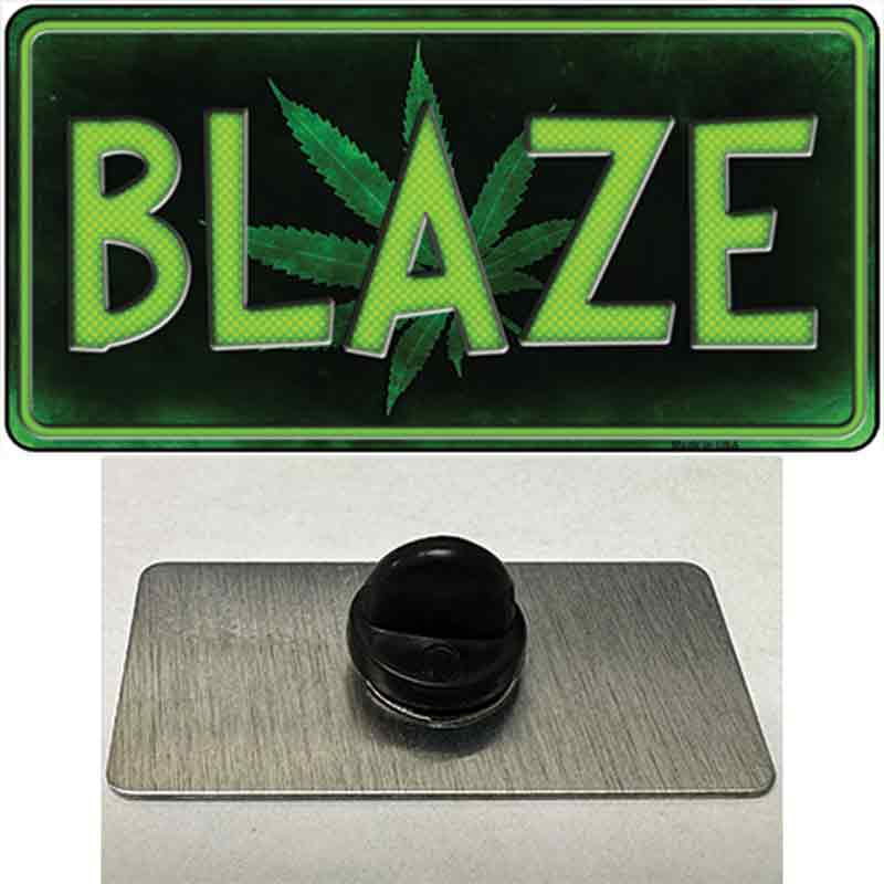 PIN-LP-8760 1.5 x 0.75 in. Blaze Novelty Rectangle Metal Hat Pin