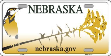 LP-9498 Nebraska Background Metal Novelty License Plate
