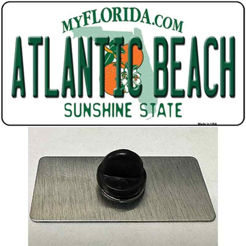 PIN-LP-14199 1.5 x 0.75 in. Atlantic Beach Florida Novelty Rectangle Metal Hat Pin