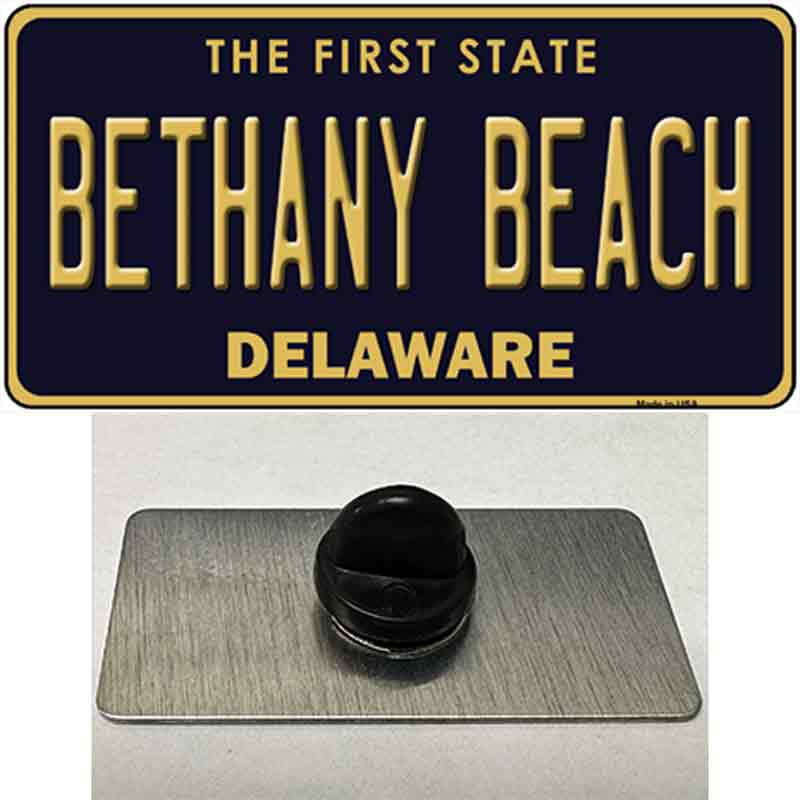PIN-LP-14232 1.5 x 0.75 in. Bethany Beach Delaware Novelty Rectangle Metal Hat Pin