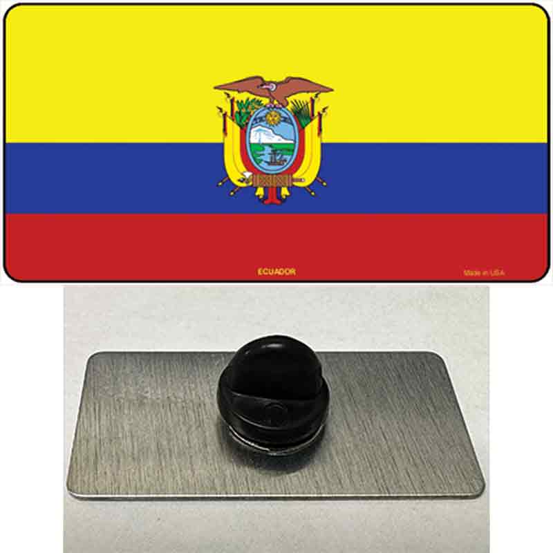 PIN-LP-1424 1.5 x 0.75 in. Ecuador Flag Novelty Rectangle Metal Hat Pin
