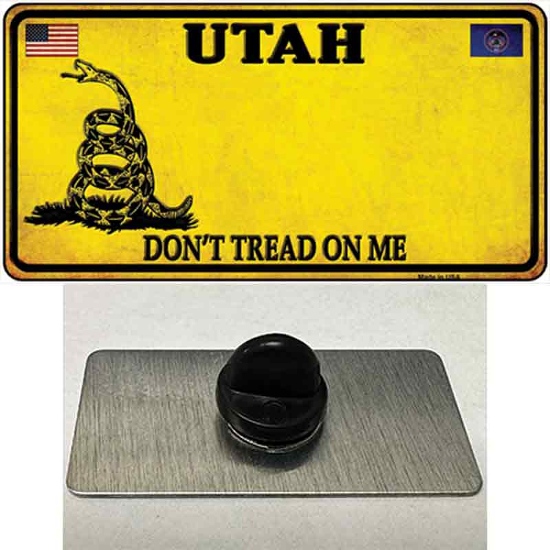 PIN-LP-8876 1.5 x 0.75 in. Utah Dont Tread On Me Novelty Rectangle Metal Hat Pin